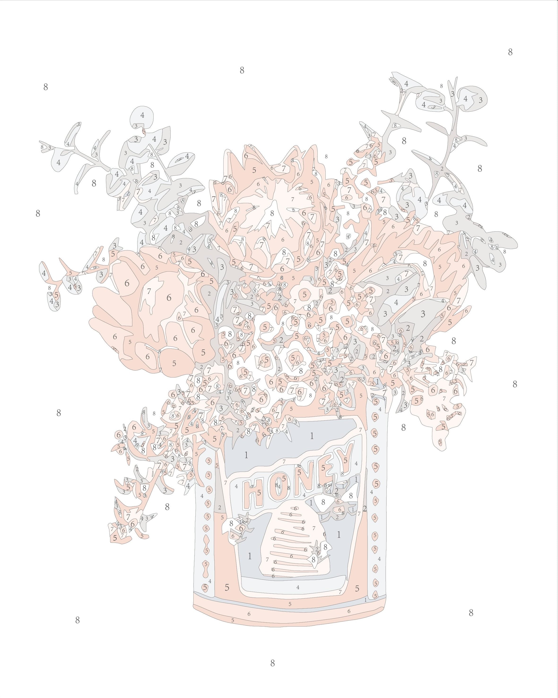 Paint Like Frida Aussie Breakfast mini framed paint by numbers canvas photo