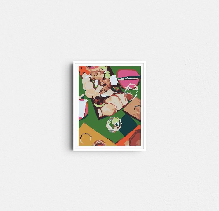 Paint Like Frida - Cider tastings at Gurneys Mini Rolled Paint by Numbers Kit - Size 7.8 x 9.8 inches Mini Rolled Canvas - art therapy for everyone