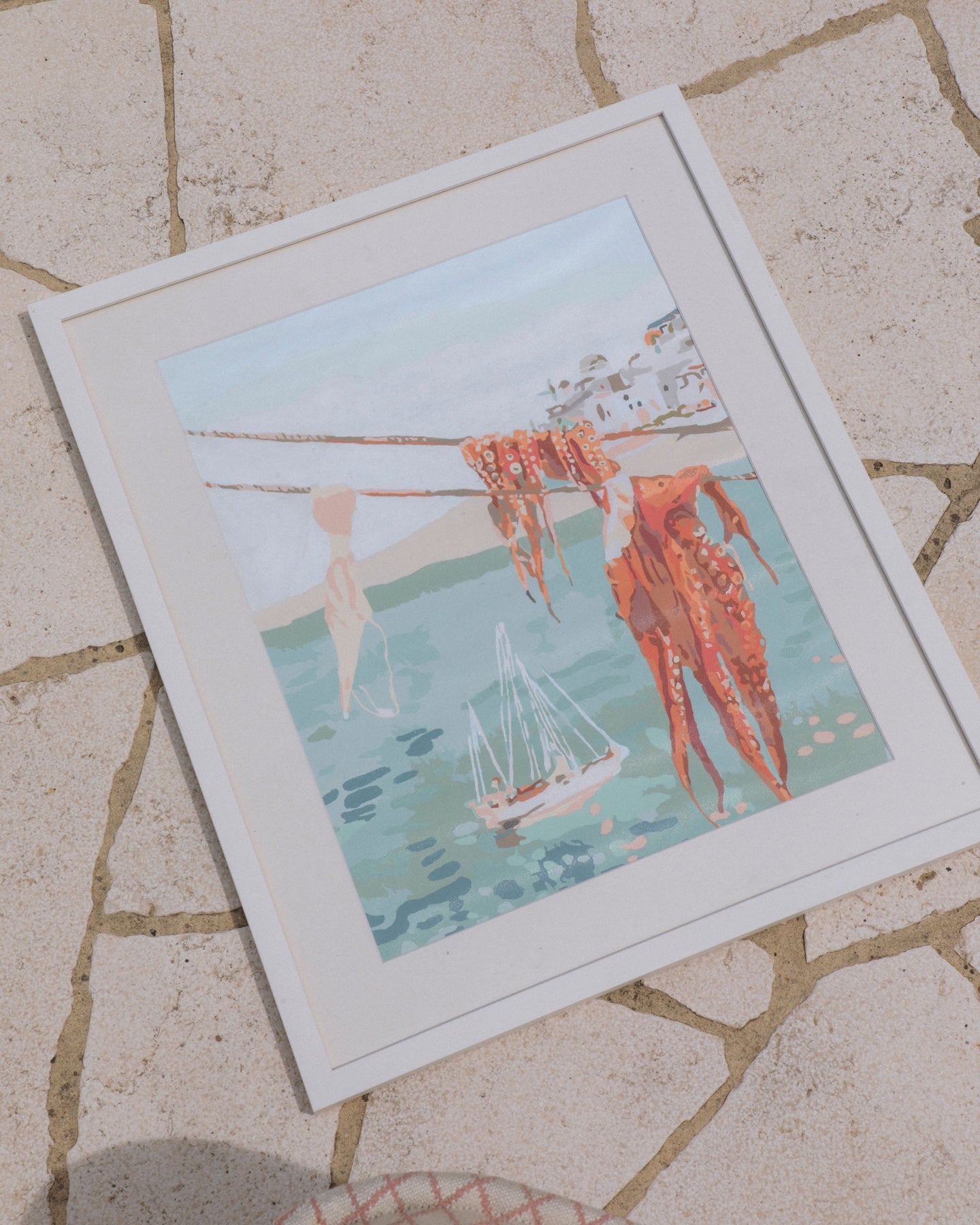 Paint Like Frida Finished Laundry Big Rolled Kit in a white frame