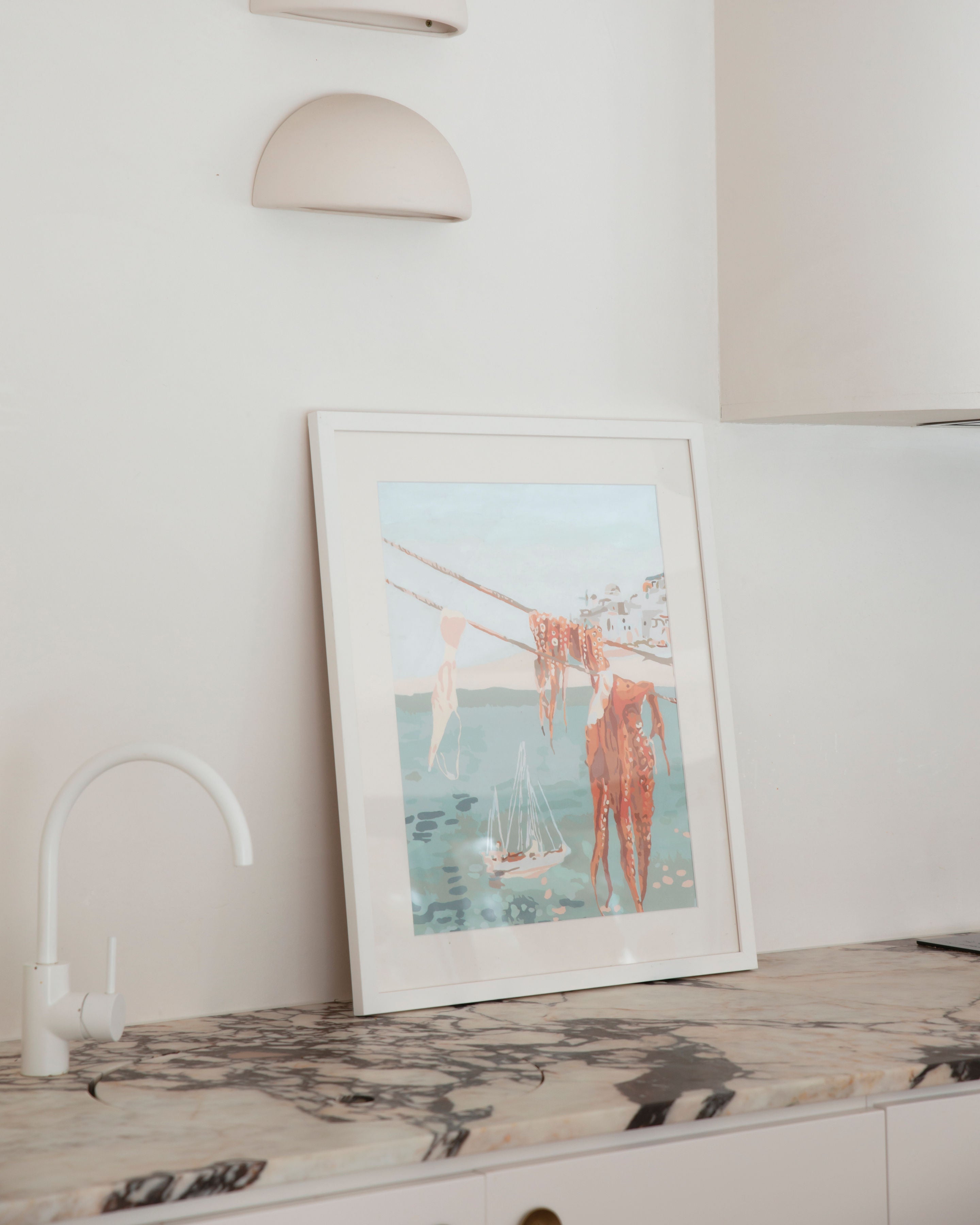 Paint Like Frida Laundry Big Rolled Kit in a white frame