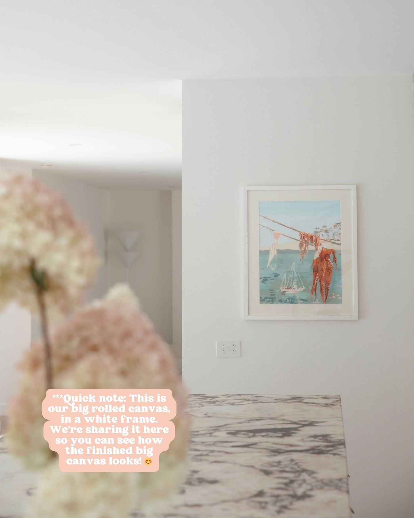 Paint Like Frida Laundry Big Rolled Kit in a white frame