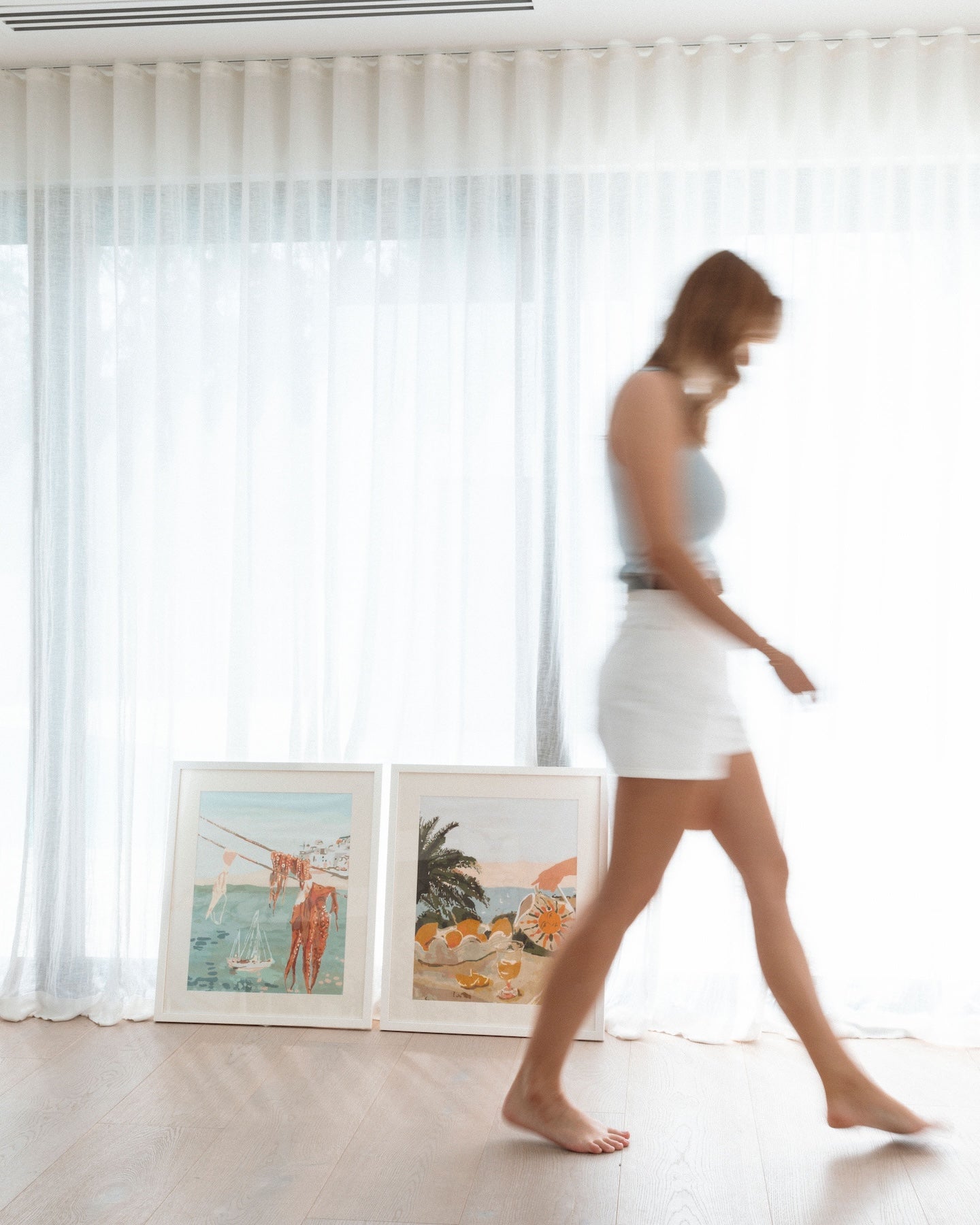 Paint Like Frida Laundry and Sun & Lemons Big Rolled Kits in white frames