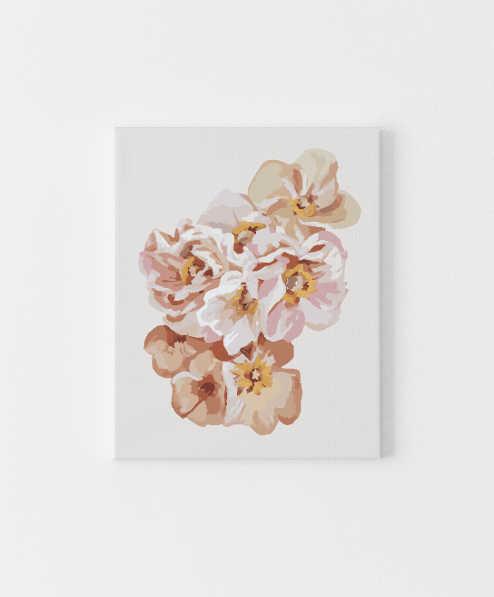 Paint Like Frida - Little Bunch Big Framed Paint by Numbers Kit - Size 15.7 x 19.6 inches Big Framed Canvas