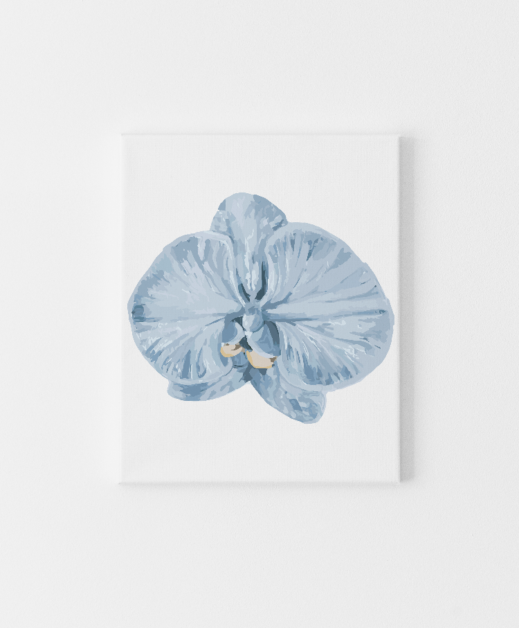 Paint Like Frida - Orchid III Big Framed Paint by Numbers Kit - Size 15.7 x 19.6 inches Big Framed Canvas