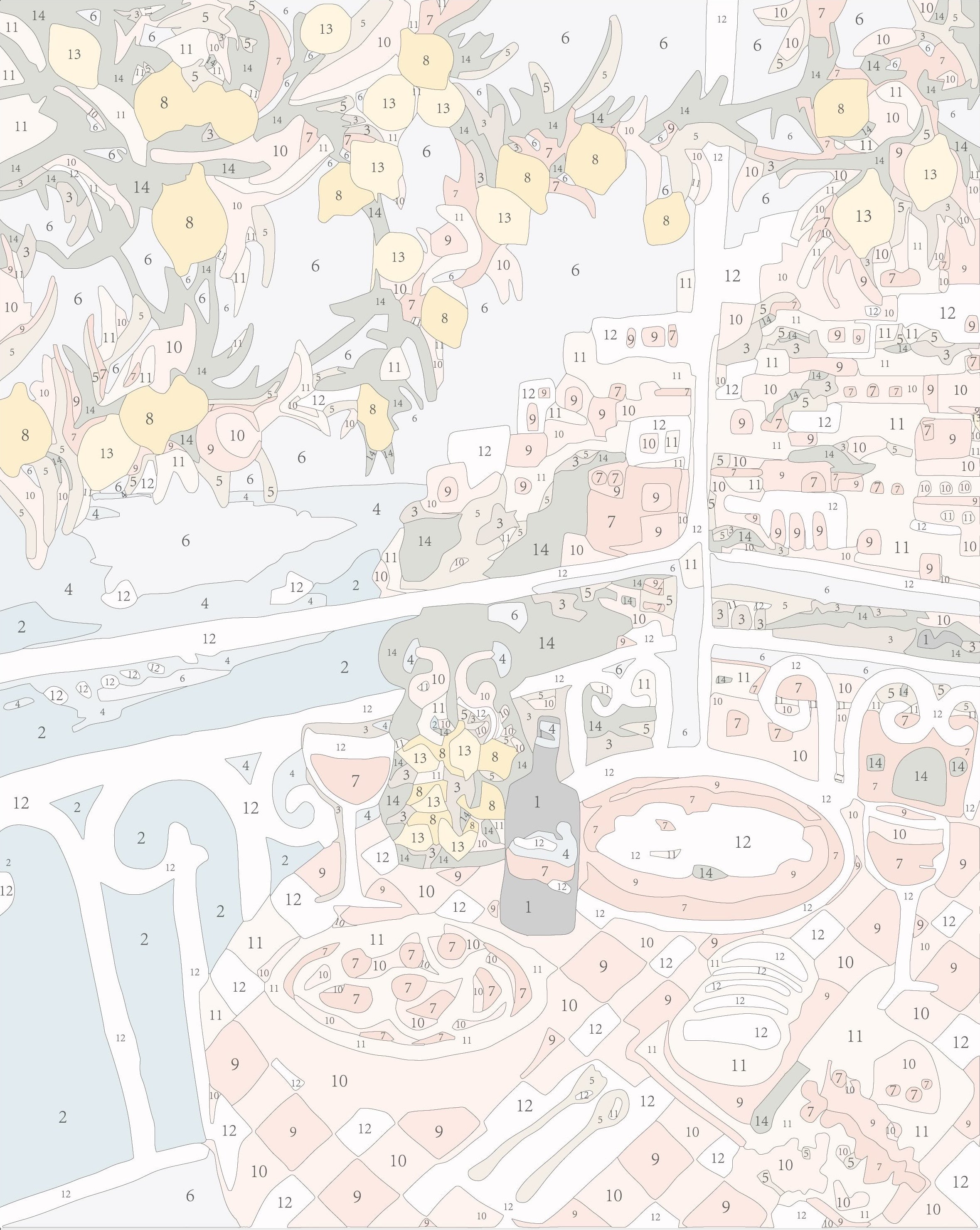 Paint Like Frida Positano mini framed paint by numbers canvas photo