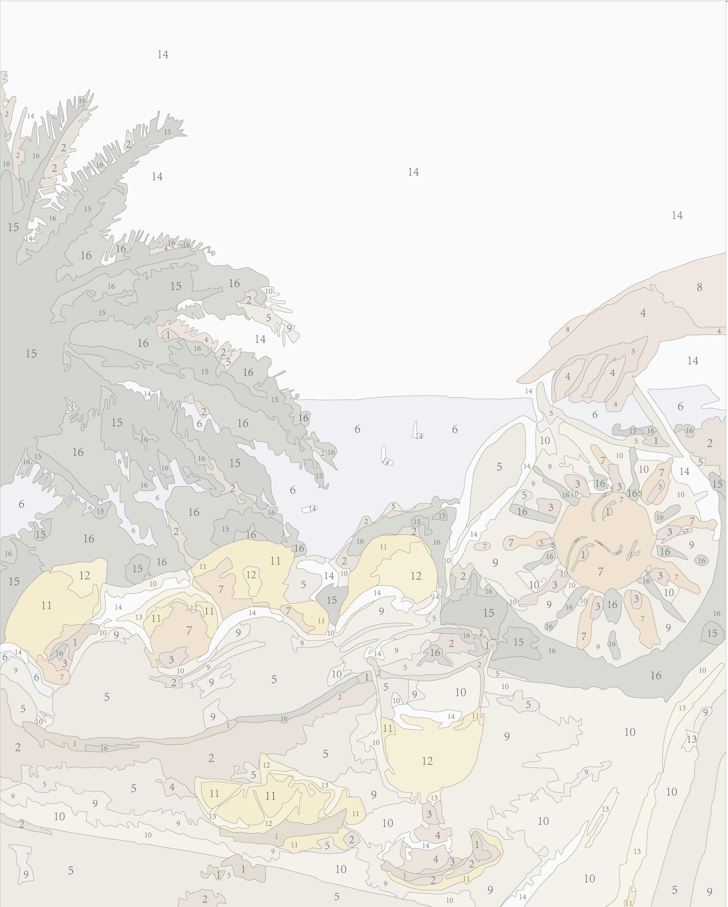 Paint Like Frida Sun & Lemons mini framed paint by numbers canvas photo