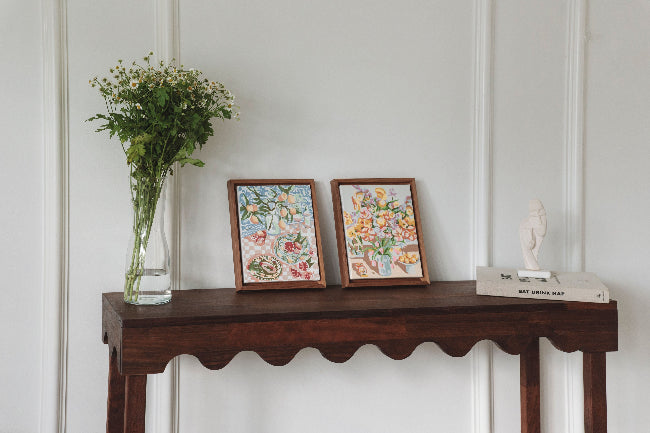 Paint Like Frida mini framed canvas in DIY wooden frames