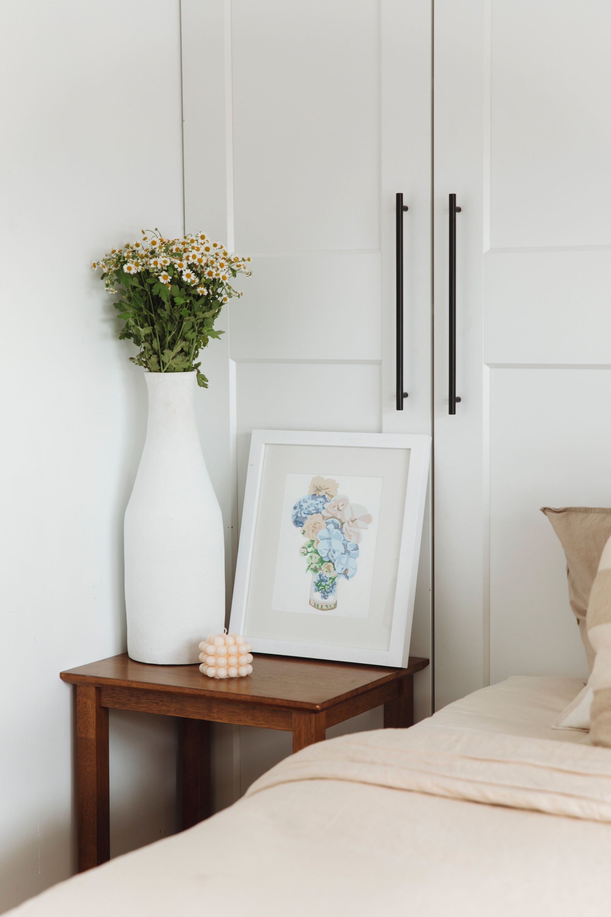 Framed Blueberry Jam mini rolled as a room decoration