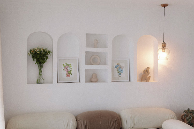 Minimalist paint by numbers painting