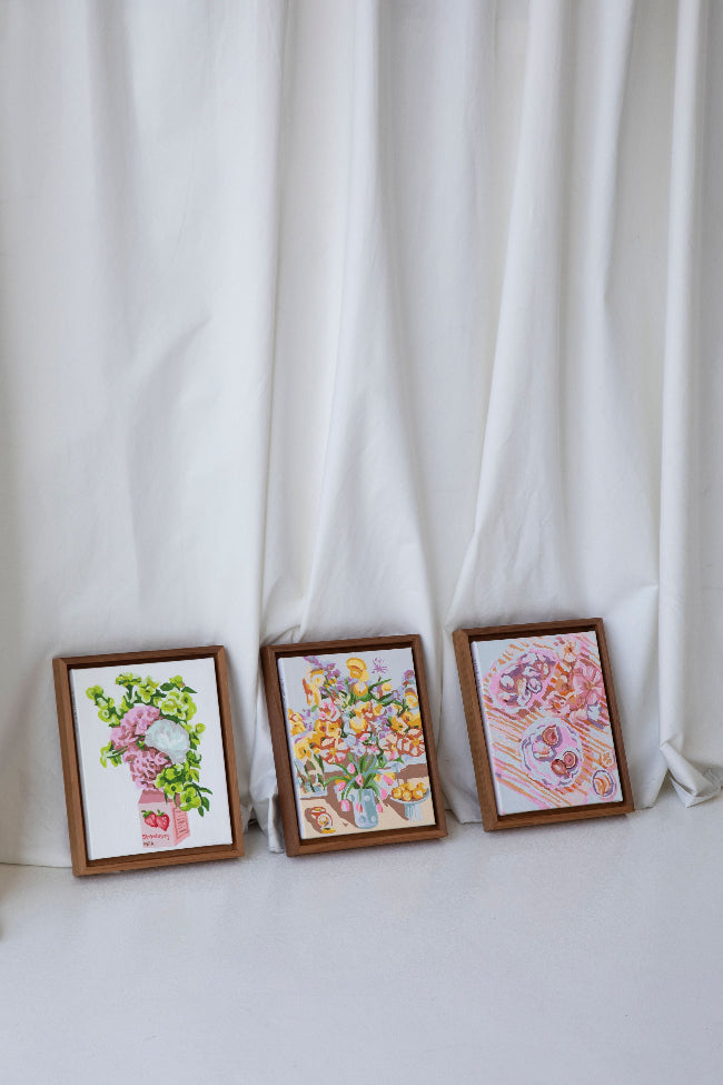 Paint Like Frida mini framed kits in DIY wooden frames