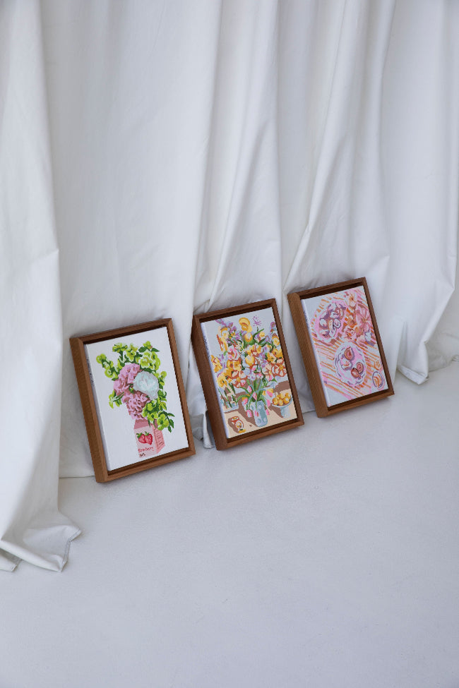 Mini Framed Canvas in DIY wooden frames