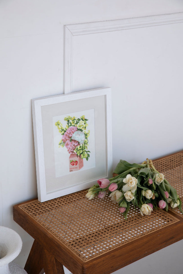 Strawberry Milk painting as a decoration