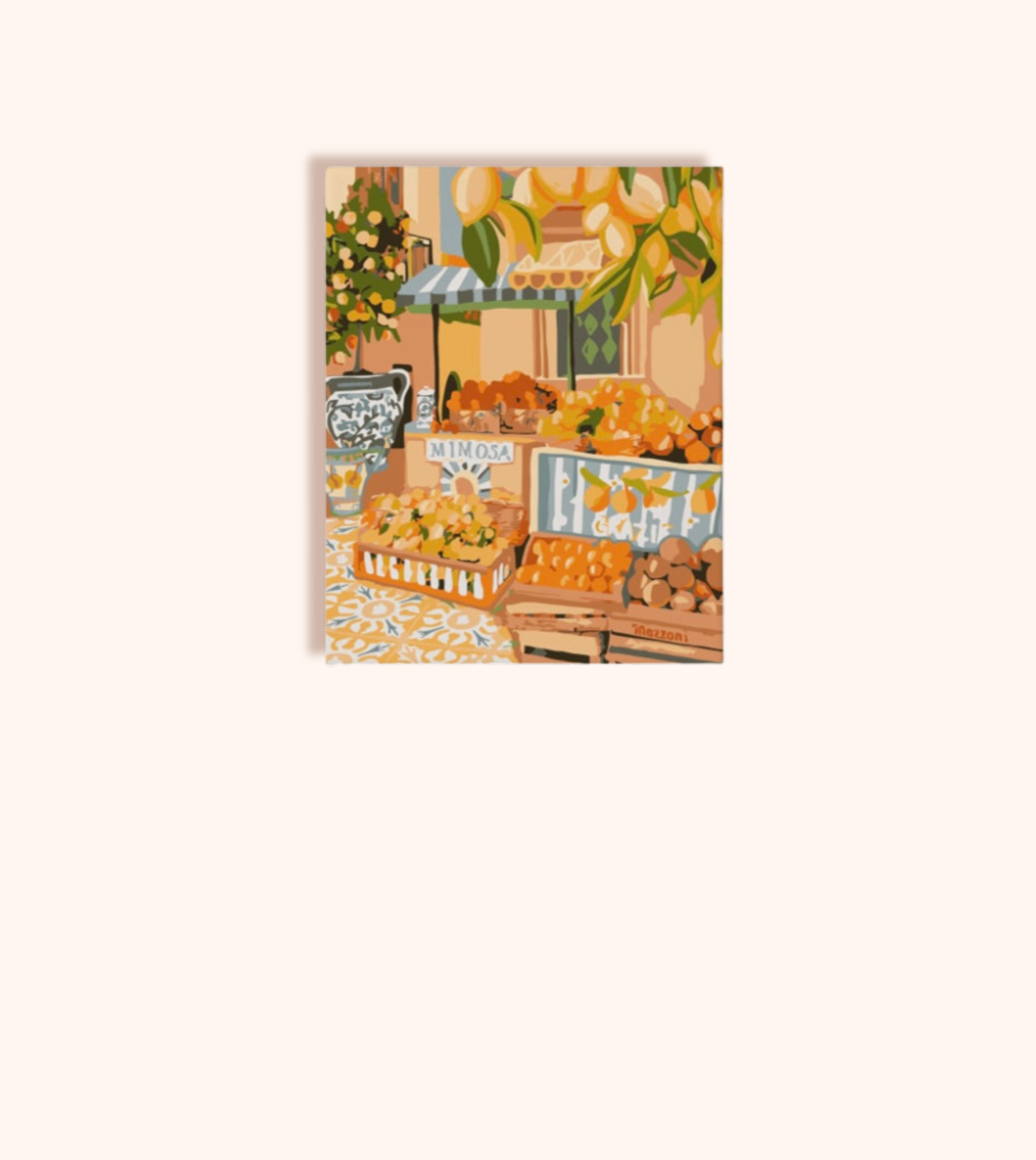 Palermo Mini Framed Canvas hanging on the wall