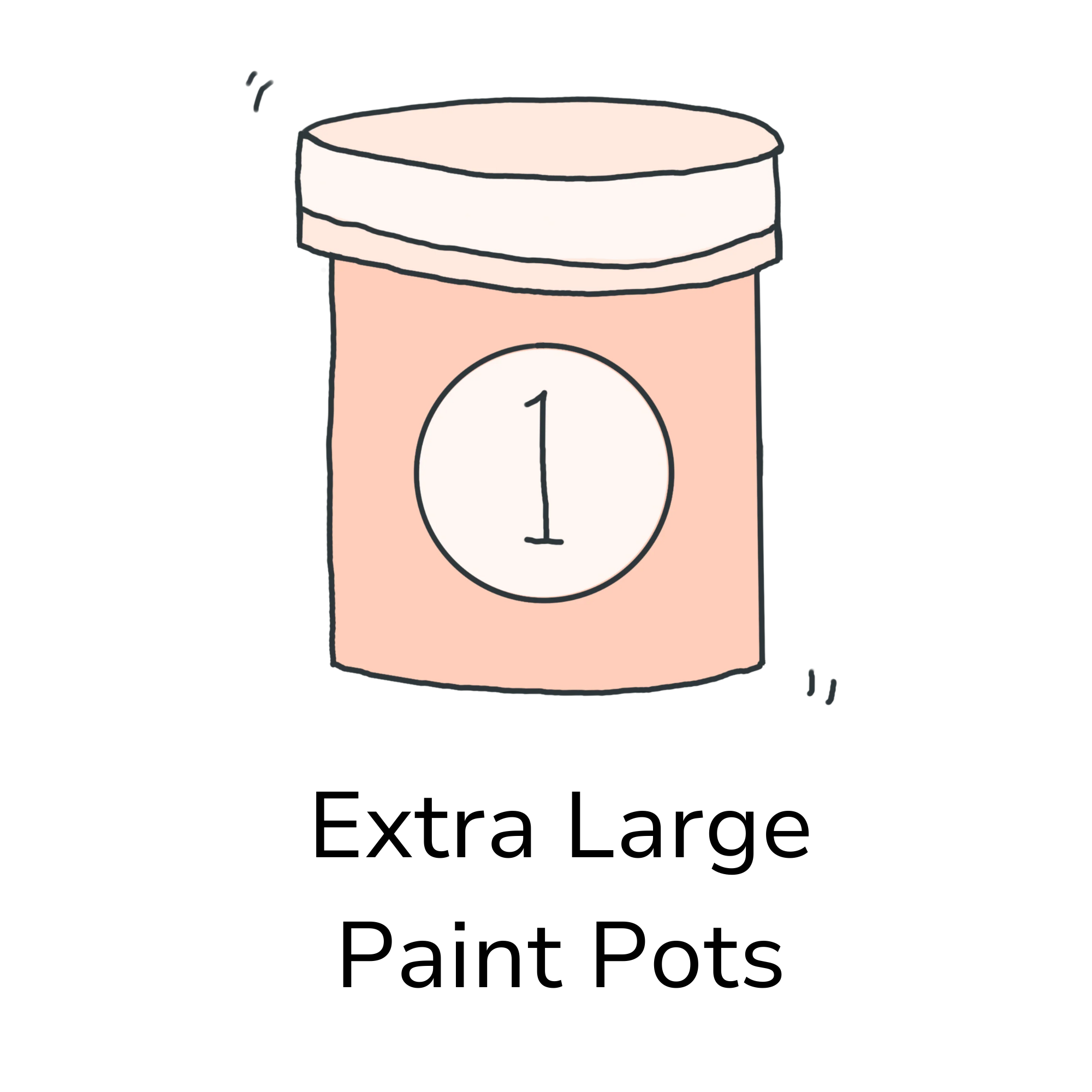 Paint by numbers paint pot icon