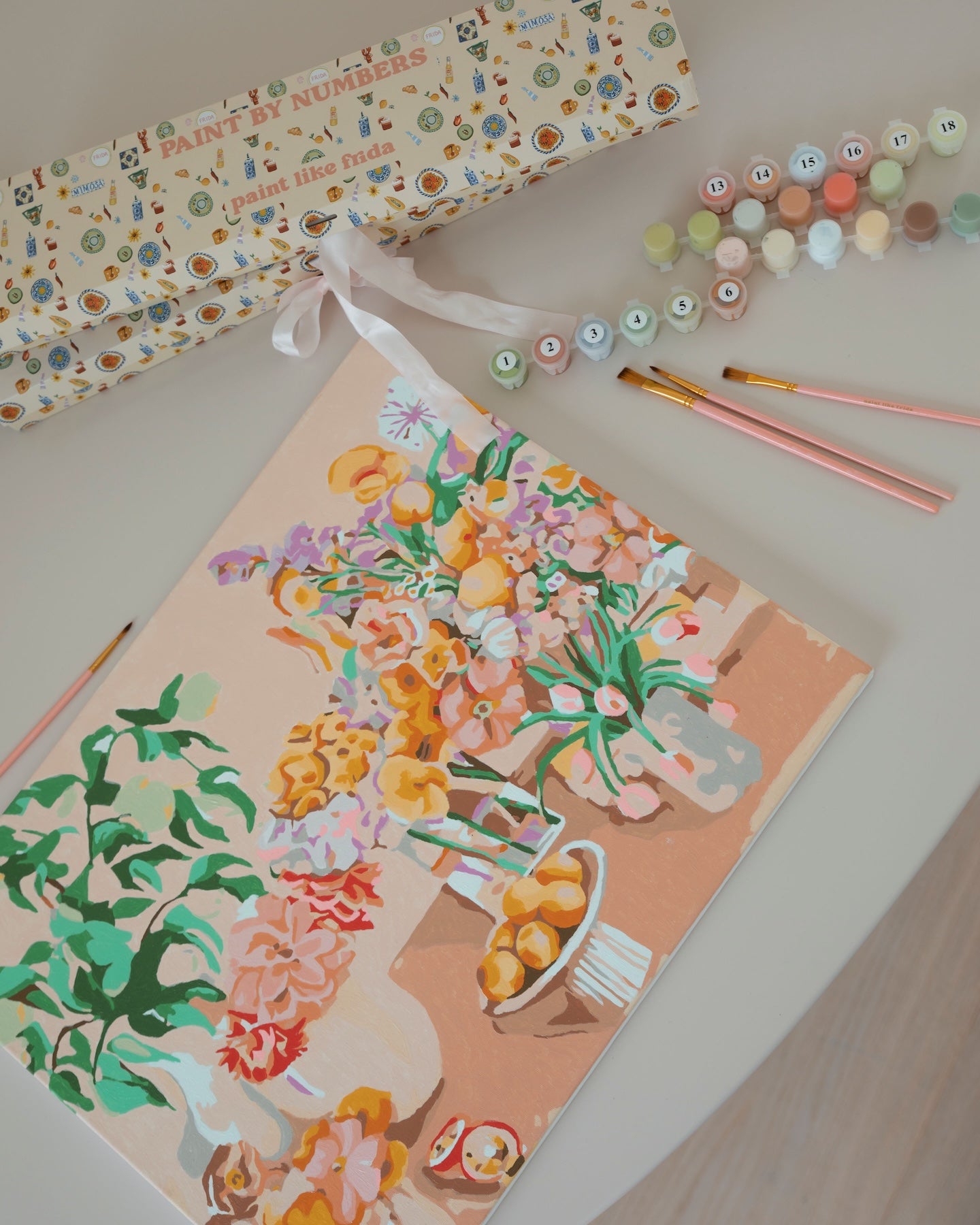 Paint Like Frida Accomplished Birthday Flowers Big Framed Kit