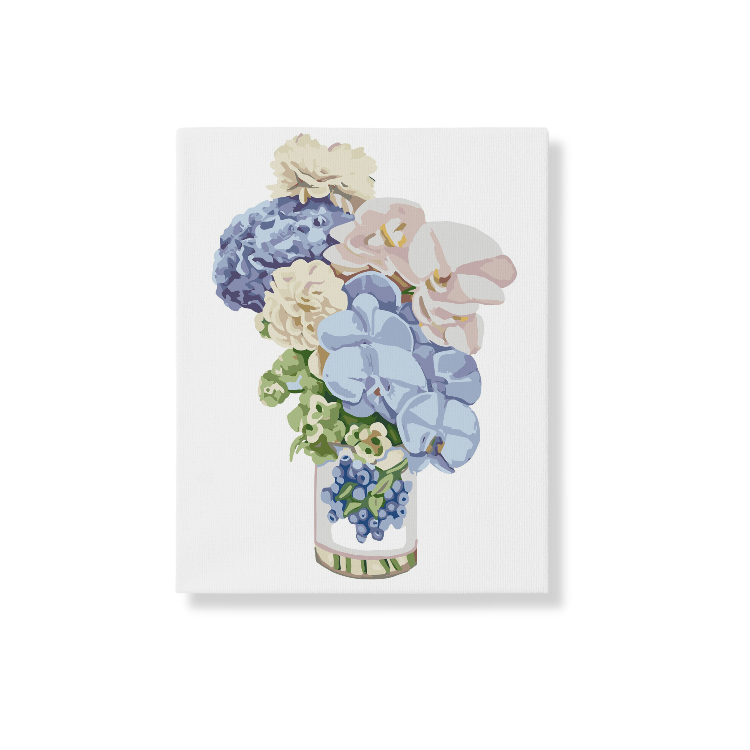 Paint Like Frida - Blueberry Jam Big Framed Paint by Numbers Kit - Size 15.7 x 19.6 inches Big Framed Canvas