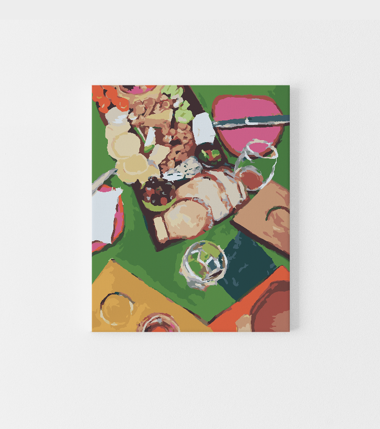 Paint Like Frida - Cider tastings at Gurneys Big Framed Paint by Numbers Kit - Size 15.7 x 19.6 inches Big Framed Canvas 