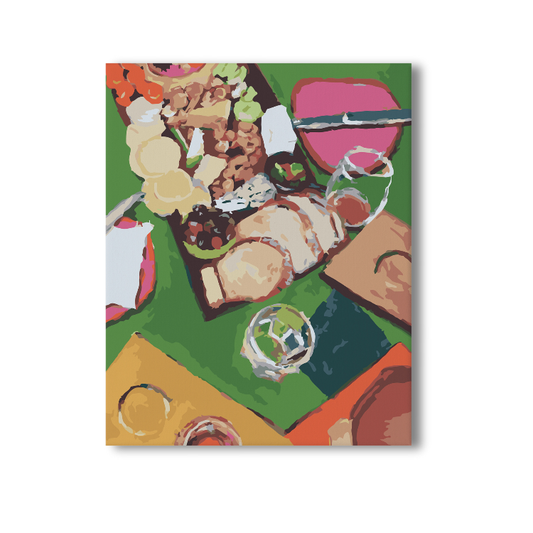 Paint Like Frida - Cider tastings at Gurneys Big Framed Paint by Numbers Kit - Size 15.7 x 19.6 inches Big Framed Canvas