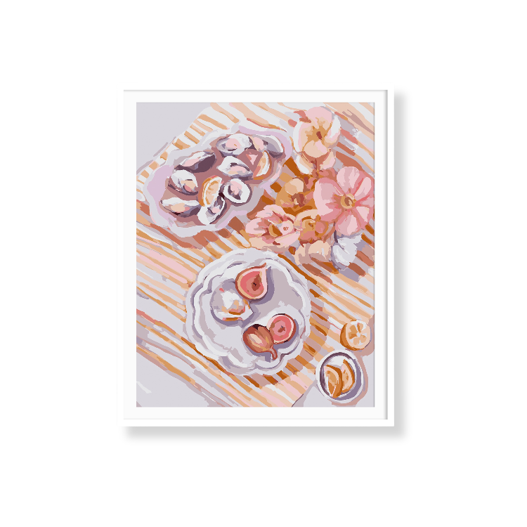 Paint Like Frida - Holiday Brunch Big Rolled Paint by Numbers Kit - Size 15.7 x 19.6 inches Big Rolled Canvas