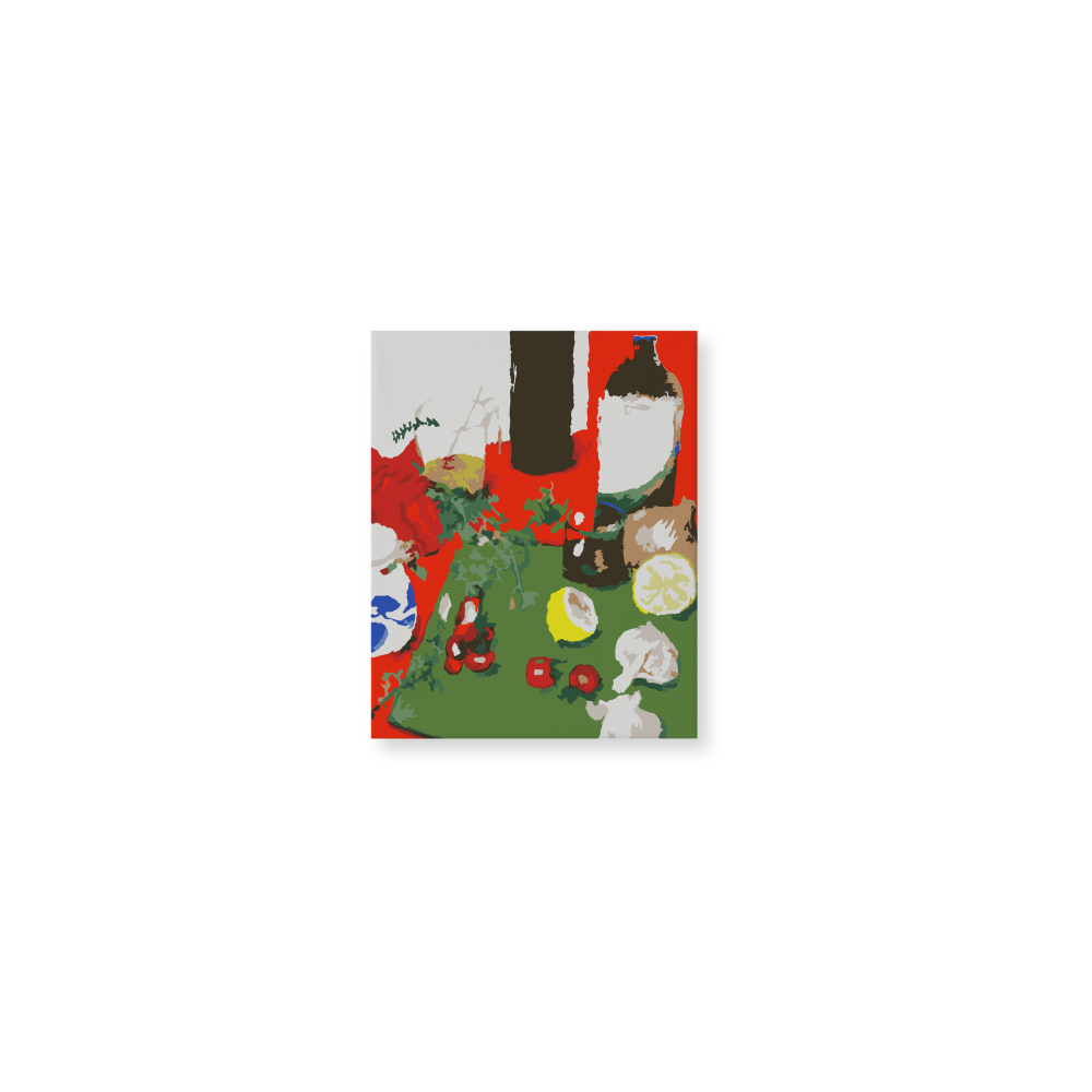 Paint Like Frida - Kitchen Chaos Mini Framed Paint by Numbers Kit - Size 7.8 x 9.8 inches Mini Framed Canvas