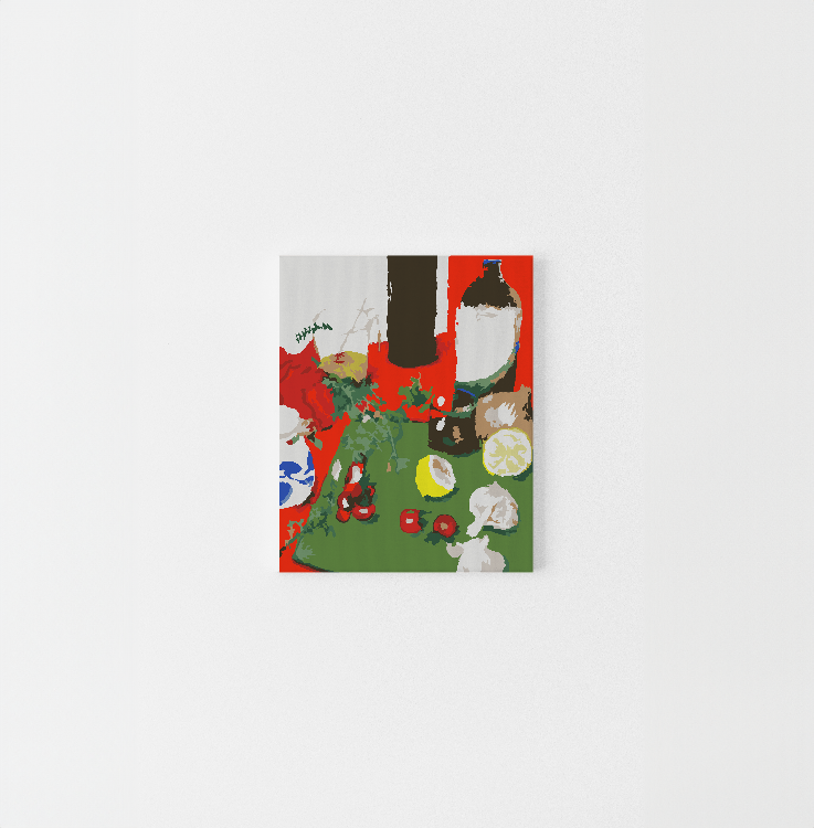 Paint Like Frida - Kitchen Chaos Mini Framed Paint by Numbers Kit - Size 7.8 x 9.8 inches Mini Framed Canvas - Painting hobby for everyone