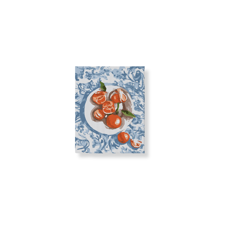 Paint Like Frida - Maybe Mandarins Mini Framed Paint by Numbers Kit - Size 7.8 x 9.8 inches Mini Framed Canvas