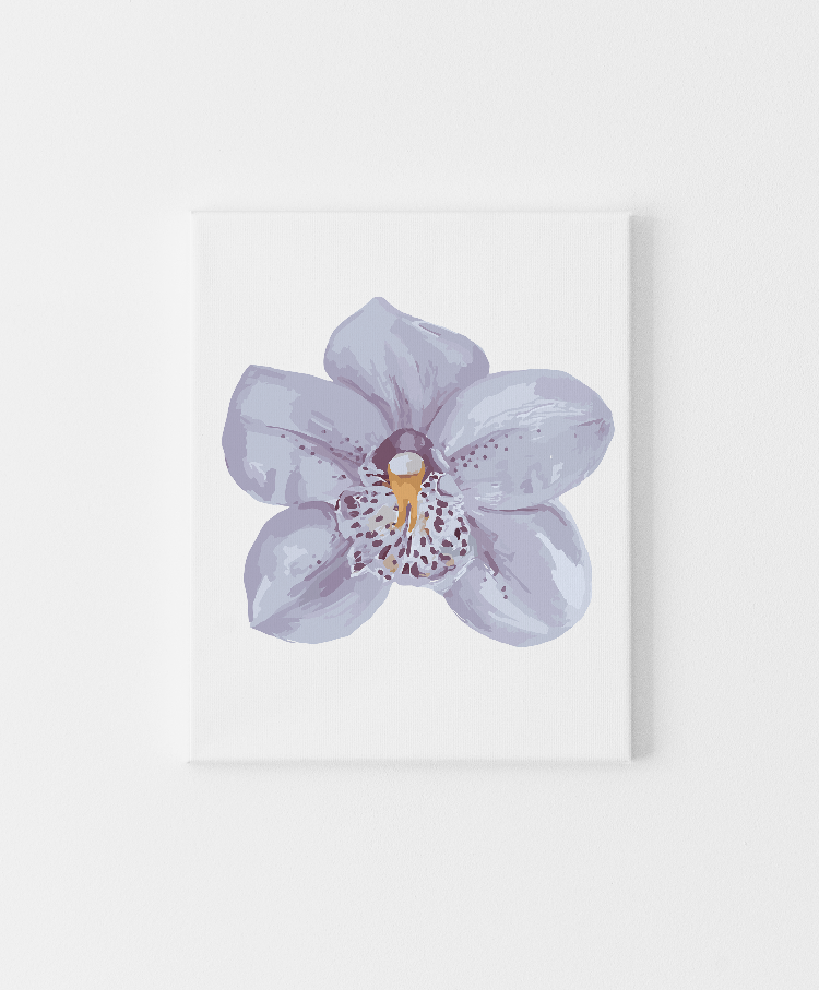 Paint Like Frida - Orchid I Big Framed Paint by Numbers Kit - Size 15.7 x 19.6 inches Big Framed Canvas