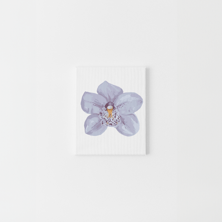 Paint Like Frida - Orchid I Mini Framed Paint by Numbers Kit - Size 7.8 x 9.8 inches Mini Framed Canvas