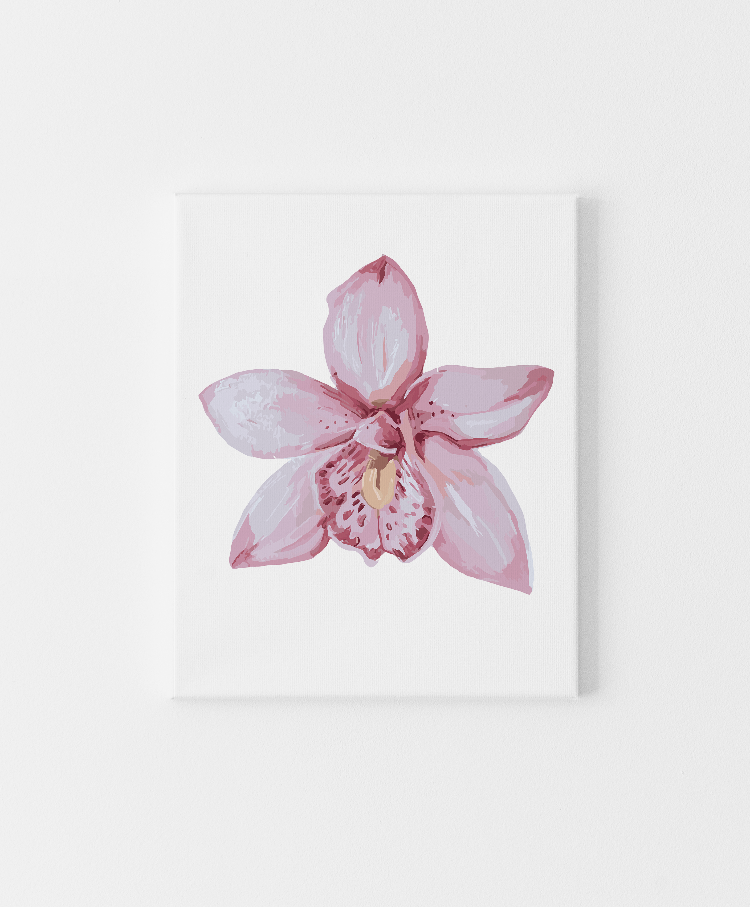 Paint Like Frida - Orchid II Big Framed Paint by Numbers Kit - Size 15.7 x 19.6 inches Big Framed Canvas