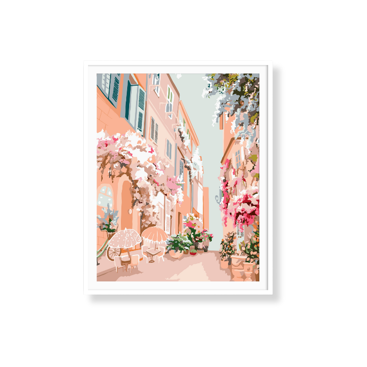Paint Like Frida - Route des Fleurs Big Rolled Paint by Numbers Kit - Size 15.7 x 19.6 inches Big Rolled Canvas