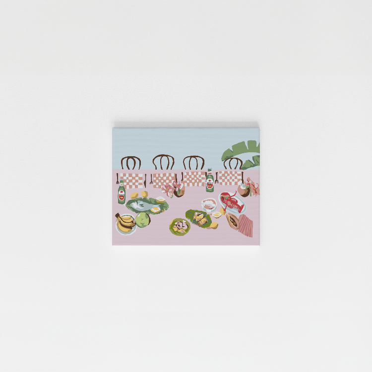 Paint Like Frida - School Holidays Mini Framed Paint by Numbers Kit - Size 7.8 x 9.8 inches Mini Framed Canvas