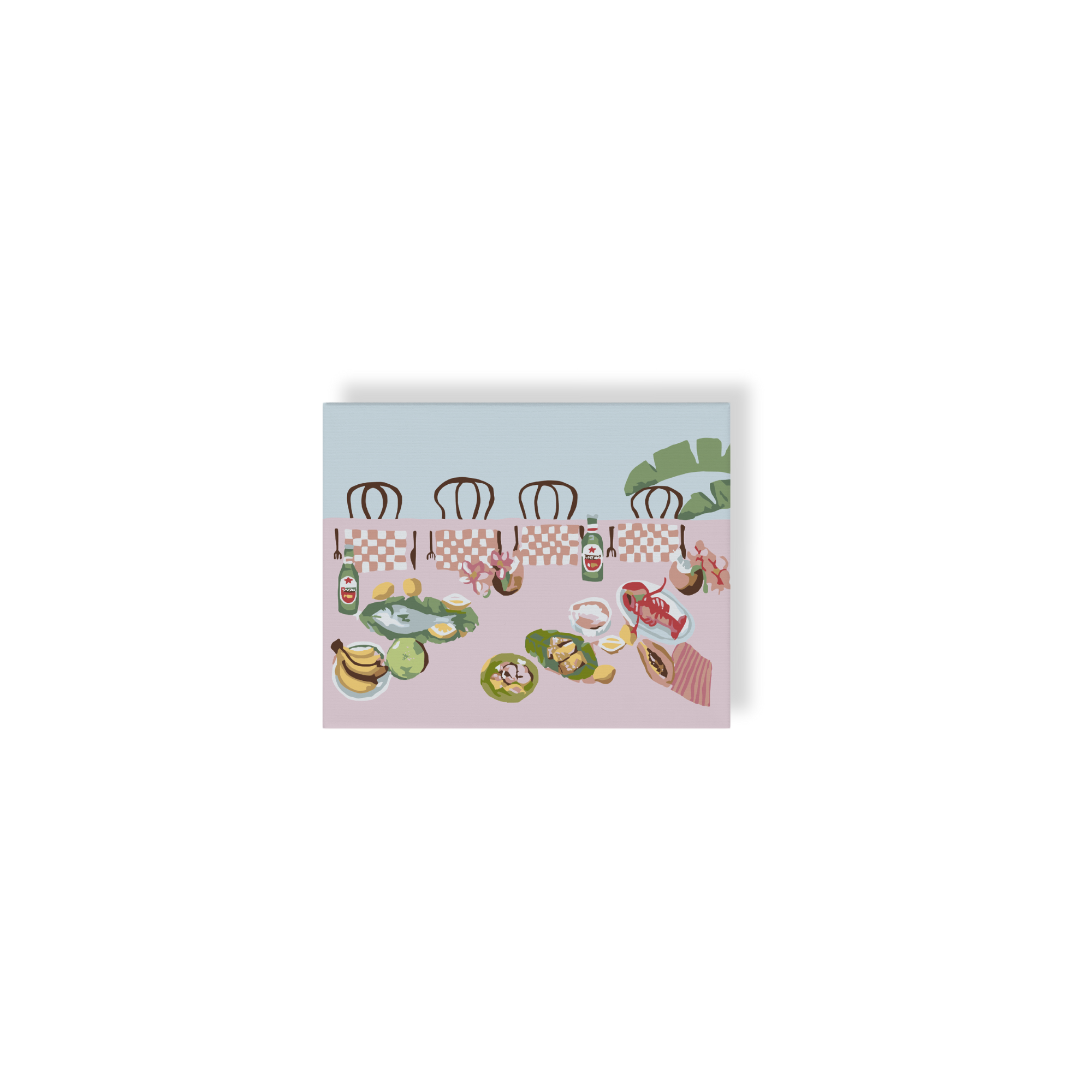 Paint Like Frida - School Holidays Mini Framed Paint by Numbers Kit - Size 7.8 x 9.8 inches Mini Framed Canvas