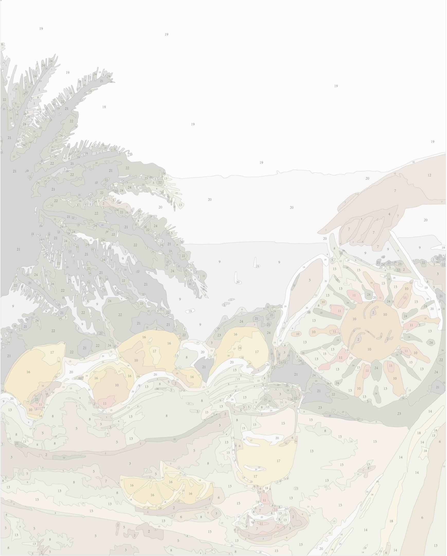 Paint Like Frida Sun & Lemons big rolled paint by numbers canvas photo