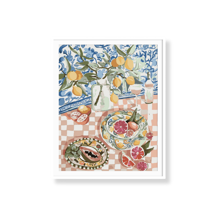 Paint Like Frida - Sunday Squeeze Big Rolled Paint by Numbers Kit - Size 15.7 x 19.6 inches Big Rolled Canvas