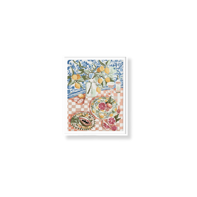 Paint Like Frida - Sunday Squeeze Mini Rolled Paint by Numbers Kit - Size 7.8 x 9.8 inches Mini Rolled Canvas