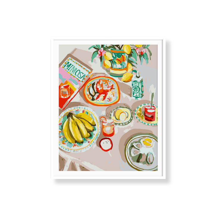 Paint Like Frida - The One with the Prawns Big Rolled Paint by Numbers Kit - Size 15.7 x 19.6 inches Big Rolled Canvas