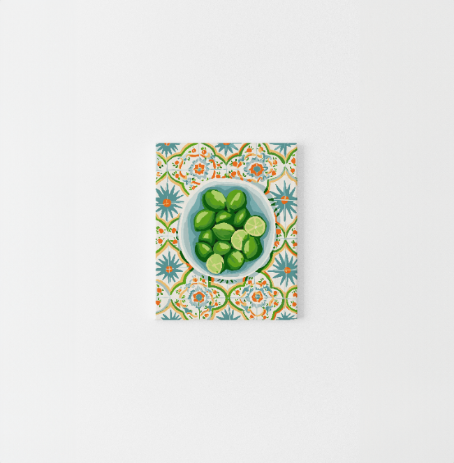 Paint Like Frida - Soda Lime Mini Framed Paint by Numbers Kit - Size 7.8 x 9.8 inches Mini Framed Canvas
