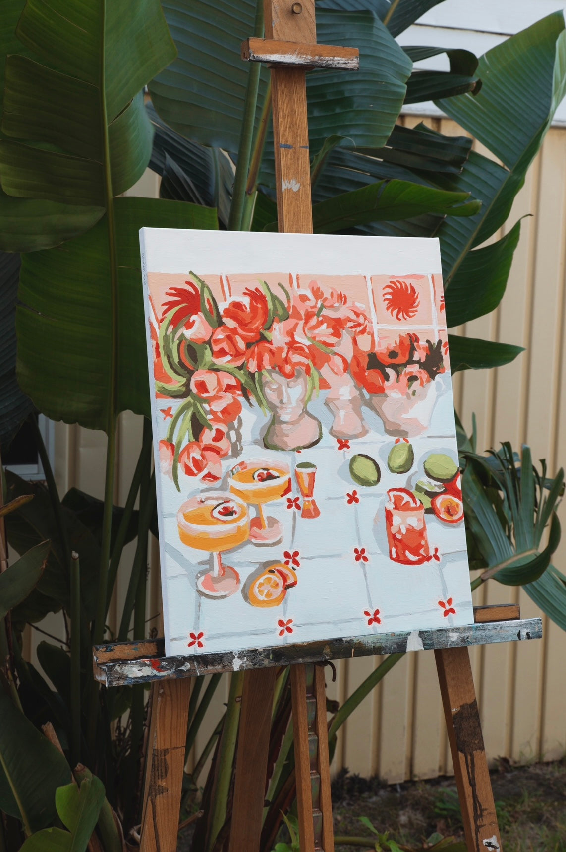 Completed big framed paint by numbers kit at Paint Like Frida